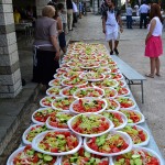 big table of greek salads_300